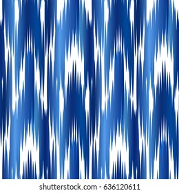 Ikat Ogee background - Ethnic folk seamless pattern. Boho Style