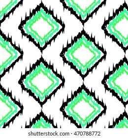 Ikat Ogee Background Pattern