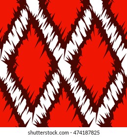 Ikat Ogee Background Pattern