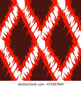 Ikat Ogee Background Pattern