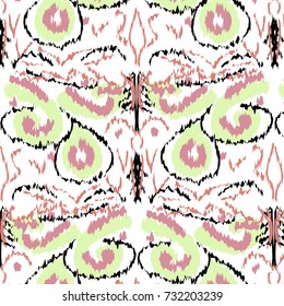 Ikat Ogee Background Pattern