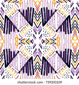 Ikat Ogee Background Pattern