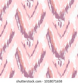 Ikat ogee ethnic pattern in watercolour style ornaments