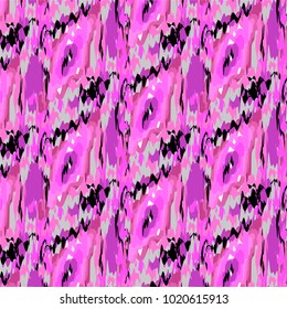 Ikat ogee ethnic pattern in watercolour style ornaments