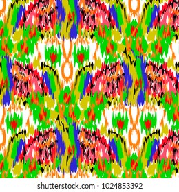 ikat ogee pattern traditional Design for background,carpet,wallpaper,clothing,wrapping,Batik,fabric,Vector illustration.embroidery style.