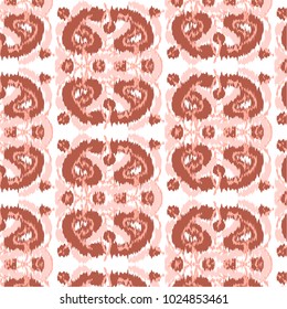 ikat ogee pattern traditional Design for background,carpet,wallpaper,clothing,wrapping,Batik,fabric,Vector illustration.embroidery style.