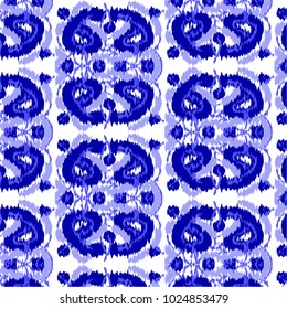 ikat ogee pattern traditional Design for background,carpet,wallpaper,clothing,wrapping,Batik,fabric,Vector illustration.embroidery style.