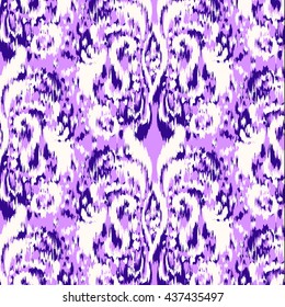 Ikat ogee seamless pattern
