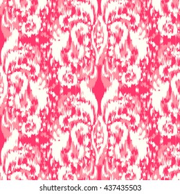 Ikat ogee seamless pattern