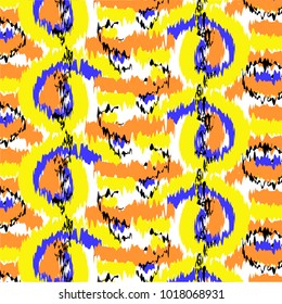 Ikat Ogee Vector Background Pattern Ornament