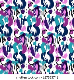 Ikat Ogee Vector Background Pattern