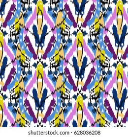 Ikat Ogee Vector Background Pattern Ornament