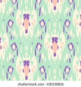 Ikat Ogee Vector Background Pattern