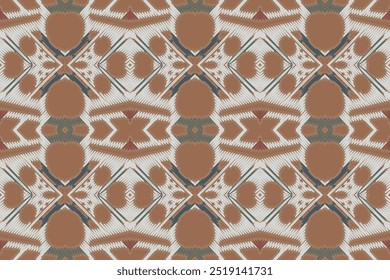 Ikat ornamental seamless pattern. Vintage Ornament Elements Ethnic Turkish Indian motifs For fabric and textiles, wallpaper, packaging and decor.