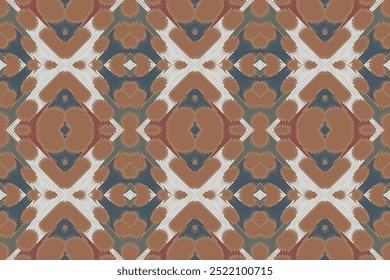 Patrón sin costuras ornamental Ikat. Elementos de adorno de Antiguas motivos étnicos turcos indios Para telas y textiles, Fondo de pantalla, embalaje y decoración.