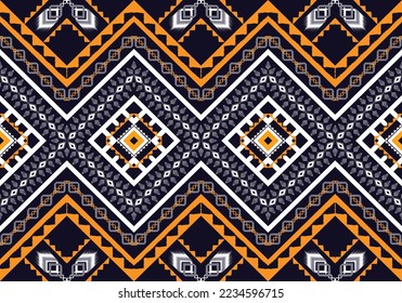 Ikat paisley. Eethnic pattern oriental African American Indonesia, Asia, Aztec motif textile and bohemian.design for background, wallpaper,carpet print, fabric, batik .vector ikat pattern. 