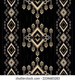 Ikat paisley. Patrón étnico oriental afroamericano Indonesia, Asia, con motivos aztecas textil y bohemian.diseño para fondo, papel pintado, alfombras, tela, batik .vector ikat patrón. 