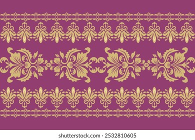 Ikat paisley embroidery on the fabric in Indonesia,India and asian countries, background, curtain, carpet, wallpaper, clothing, wrapping, Batik, vector illustration.