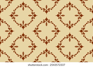 Ikat paisley embroidery on the fabric in Indonesia,India and asian countries, background, curtain, carpet "This content was created using vector drawing tools and software, not generated by AI"