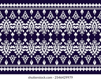 Ikat paisley embroidery on the fabric in Indonesia,India and asian countries, background, curtain, carpet "This content was created using vector drawing tools and software, not generated by AI"