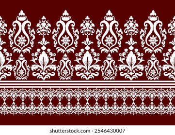 Ikat paisley embroidery on the fabric in Indonesia,India and asian countries, background, curtain, carpet "This content was created using vector drawing tools and software, not generated by AI"