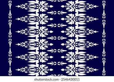 Ikat paisley embroidery on the fabric in Indonesia,India and asian countries, background, curtain, carpet "This content was created using vector drawing tools and software, not generated by AI"