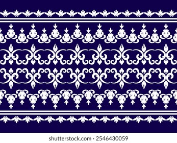 Ikat paisley embroidery on the fabric in Indonesia,India and asian countries, background, curtain, carpet "This content was created using vector drawing tools and software, not generated by AI"
