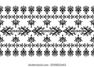 Ikat paisley embroidery on the fabric in Indonesia,India and asian countries, background, curtain, carpet "This content was created using vector drawing tools and software, not generated by AI"