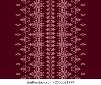 Ikat paisley embroidery on the fabric in Indonesia,India and asian countries, background, curtain, carpet "This content was created using vector drawing tools and software, not generated by AI"