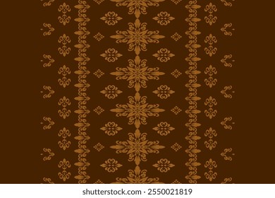 Ikat paisley embroidery on the fabric in Indonesia,India and asian countries, background, curtain, carpet "This content was created using vector drawing tools and software, not generated by AI"