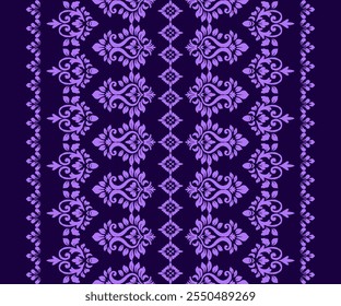 Ikat paisley embroidery on the fabric in Indonesia,India and asian countries, background, curtain, carpet "This content was created using vector drawing tools and software, not generated by AI"