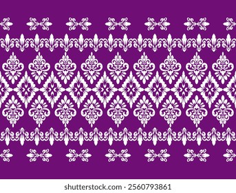 Ikat paisley embroidery on the fabric in Indonesia,India and asian countries, background, curtain, carpet "This content was created using vector drawing tools and software, not generated by AI"