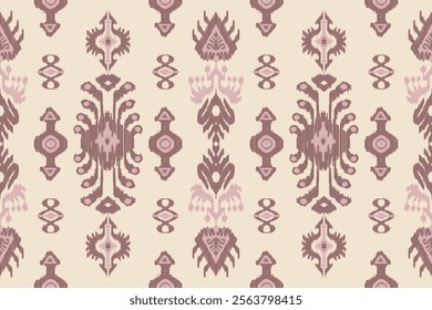 Ikat paisley embroidery on the fabric in Indonesia, India and Asian countries. geometric ethnic oriental seamless pattern.Aztec style. illustration. design for texture, fabric,clothing,wrapping,carpet