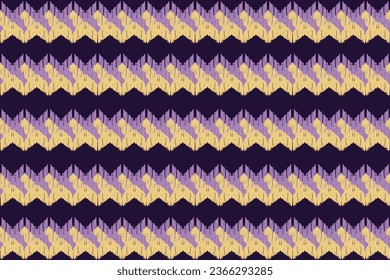 Ikat paisley embroidery.geometric ethnic pattern traditional.Aztec style abstract vector illustration.design for texture,fabric,clothing,wrapping,decoration,print