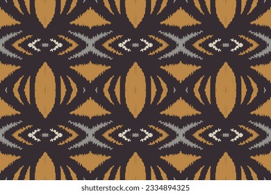 Fondo del bordado del patrón Ikat Paisley. Patrones Ikat Patrones Geométricos Étnicos Orientales Patrón tradicional.Estilo azteca Abstract Ilustración vectorial.diseño para textura, tela, ropa, envoltura, sarong.