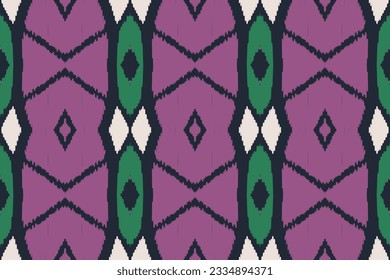 Fondo del bordado del patrón Ikat Paisley. Ikat Chevron Geometric Ethnic Oriental Pattern tradicional.aztec Estilo Abstract Ilustración vectorial.diseño para textura, tela, ropa, envoltura, sarong.