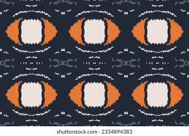 Ikat Paisley Pattern Embroidery Background. Ikat Aztec Geometric Ethnic Oriental Pattern Traditional. Ikat Aztec Style Abstract Design for Print Texture,fabric,saree,sari,carpet.