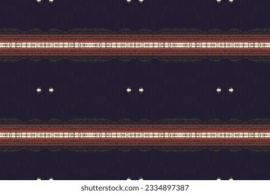 Ikat Paisley Pattern Embroidery Background. Ikat Texture Geometric Ethnic Oriental Pattern traditional.aztec Style Abstract Vector illustration.design for Texture,fabric,clothing,wrapping,sarong.