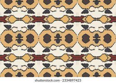 Ikat Paisley Pattern Embroidery Background. Ikat Patterns Geometric Ethnic Oriental Pattern traditional.aztec Style Abstract Vector illustration.design for Texture,fabric,clothing,wrapping,sarong.