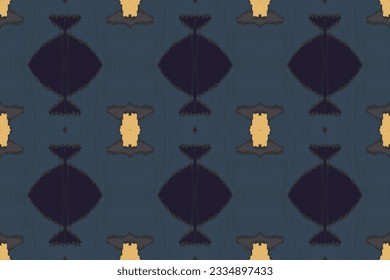 Ikat Paisley Pattern Embroidery Background. Ikat Frame Geometric Ethnic Oriental Pattern Traditional. Ikat Aztec Style Abstract Design for Print Texture,fabric,saree,sari,carpet.