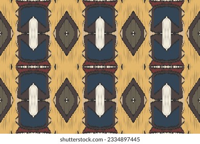 Fondo del bordado del patrón Ikat Paisley. Patrón oriental geométrico de tela de Ikat tradicional. Estilo azteca Abstract Ilustración vectorial.diseño para textura, tela, ropa, envoltura, sarong.