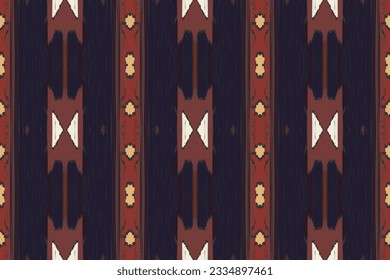 Fondo del bordado del patrón Ikat Paisley. Ikat Diseña Patrón Geométrico Étnico Oriental tradicional.Estilo azteca Abstract Ilustración vectorial.Diseño para Textura, tela, ropa, envoltura,sarong.