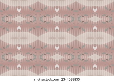 Ikat Paisley Pattern Embroidery Background. Ikat Background Geometric Ethnic Oriental Pattern traditional.aztec Style Abstract Vector design for Texture,fabric,clothing,wrapping,sarong.