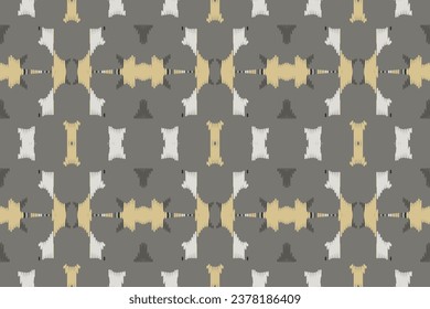 Fondo del bordado del patrón Ikat Paisley. Patrón oriental geométrico de marco Ikat tradicional.azteca estilo Abstract Ilustración vectorial.diseño para textura, tela, ropa, envoltura, sarong.