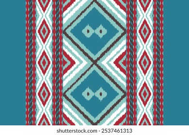 Ikat Paisley Pattern Embroidery Background. Ikat Designs Geometric Ethnic Oriental Pattern Traditional. Ikat Aztec Style Abstract Design for Print Texture,fabric,saree,sari,carpet.