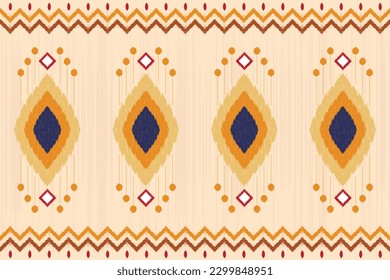 Ikat paisley seamless pattern. geometric ethnic oriental seamless pattern traditional background.Eart tone. Aztec style,embroidery,abstract,vector,illustration.design for texture, fabric, print, cover