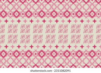 Ikat paisley seamless pattern. geometric ethnic oriental seamless pattern traditional background.Eart tone. Aztec style,embroidery,abstract,vector,illustration.design for texture, fabric, print, cover