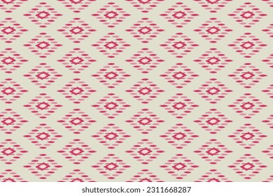 Ikat paisley seamless pattern. geometric ethnic oriental seamless pattern traditional background.Eart tone. Aztec style,embroidery,abstract,vector,illustration.design for texture, fabric, print, cover
