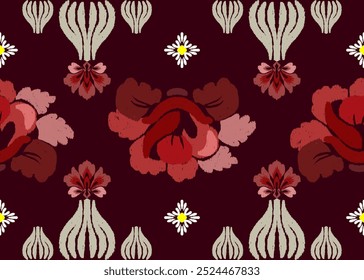 Padrão Ikat abstrato geométrico étnico oriental ikat vetor padrão sem costura design tradicional para decorativo tapete cortina travesseiro padrão geométrico 