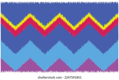 Ikat pattern background for clothing , wrapping printing, card, carpet. Batik, ikat , arabic pattern, songket, aztec,. Textured seamless vector template.